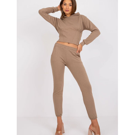 proWomen's Cozy Hoodie Sweatshirt Set with Corset Detail_Pants, Trousers, Shorts