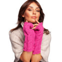 Warm Ribbed Tall Fingerless Gloves