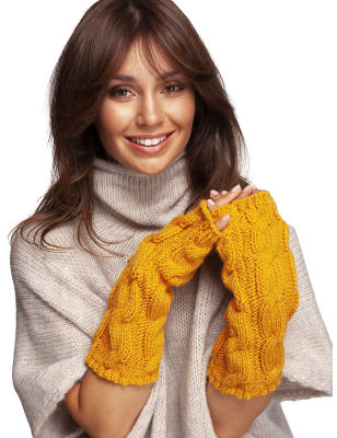 proWarm Ribbed Tall Fingerless Gloves_Women`s Gloves