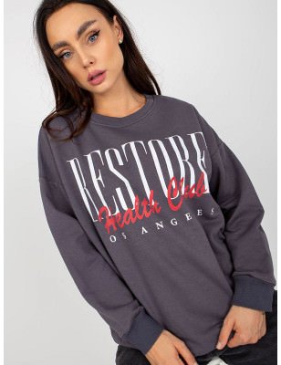 proOversized Decorative Print Long-Sleeved Sweatshirt_Sweatshirts for Women