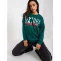 Oversized Decorative Print Long-Sleeved Sweatshirt