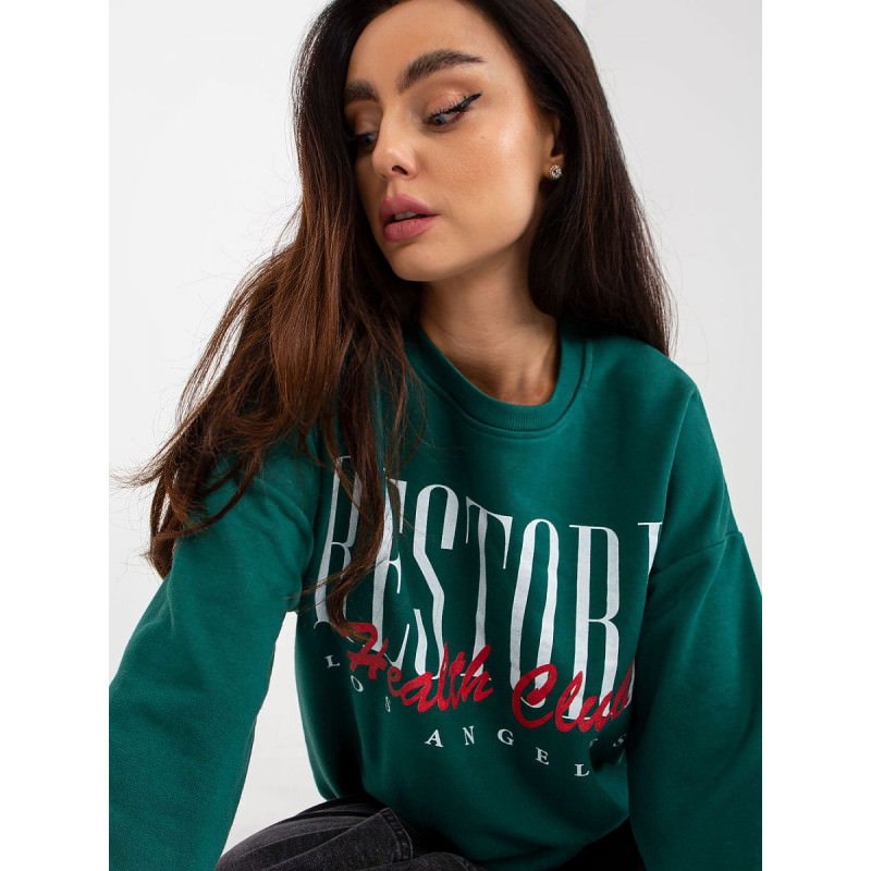 proOversized Decorative Print Long-Sleeved Sweatshirt_Sweatshirts for Women