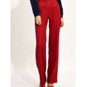 Fitted Wide-Leg Pants for Women, Elegant High-Rise Trousers