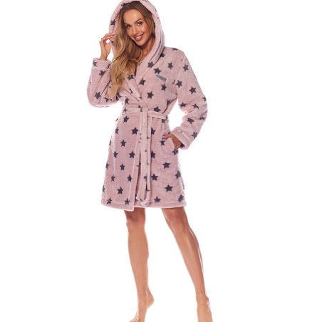 Women's Starry Night Plush Robe Luxury Cozy Hooded Bathrobe