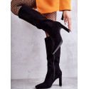 Knee-High Suede Boots, Women's Elegant Zip Knee High Boots