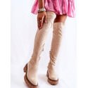 Over-the-Knee Eco Boots, Adjustable Fit Platform Heel