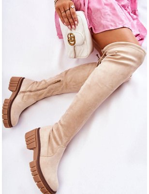 Over-the-Knee Eco Boots, Adjustable Fit Platform Heel