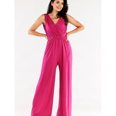 proWide Leg Jumpsuit, Envelope Top Elastic Waist_Playsuits for Women