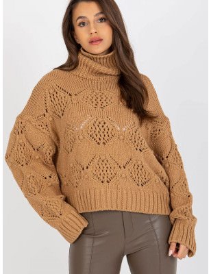 proOpenwork Sweater - Wide Sleeves & Cozy Turtleneck_Sweaters, Pullovers, Jumpers, Turtlenecks, Boleros, Shrugs