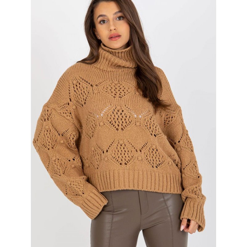 proOpenwork Sweater - Wide Sleeves & Cozy Turtleneck_Sweaters, Pullovers, Jumpers, Turtlenecks, Boleros, Shrugs