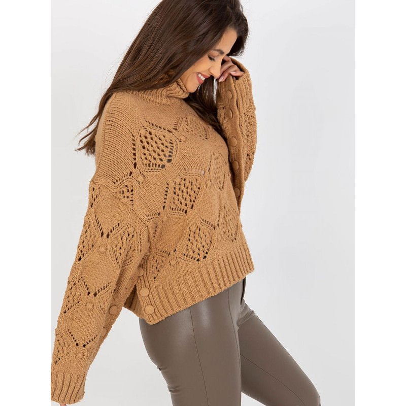 proOpenwork Sweater - Wide Sleeves & Cozy Turtleneck_Sweaters, Pullovers, Jumpers, Turtlenecks, Boleros, Shrugs