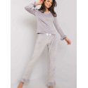 Luxury Velour Pajama Set Long Sleeve Blouse & Pants