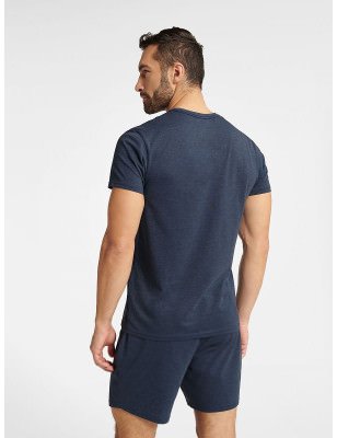 Navy Blue Minimalist Men's Pajama Set