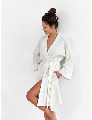 proWomen's Shawl Collar Cotton Bathrobe with Pockets_Dressing Gowns, Bathrobes for Women