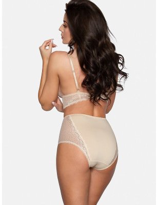 Luxurious Lace High-Waisted Panties Comfortable Cotton