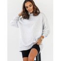 Women's Extended-Cut Sweatshirt with Decorative Stitching