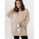 Women's Extended-Cut Sweatshirt with Decorative Stitching