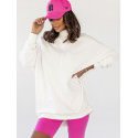 Women's Extended-Cut Sweatshirt with Decorative Stitching