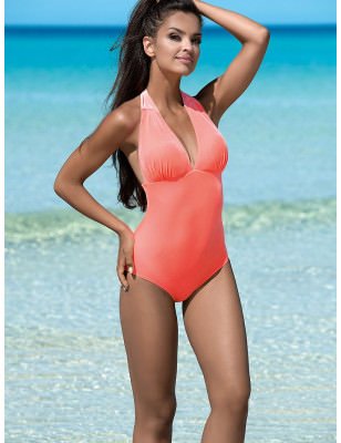 proUnderwire-Free One Piece Swimsuit - Full Coverage, Neck Tie Design_One-Piece Swimsuits, Swimming Costumes for Women