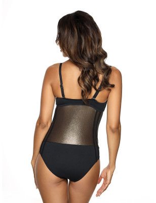 Corset Cut Swimsuit, Padded Push-Up, Adjustable Straps