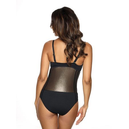 Corset Cut Swimsuit, Padded Push-Up, Adjustable Straps