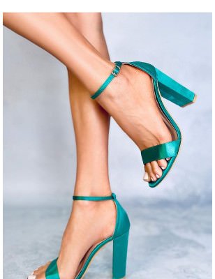 Elegant Satin Sandals - Adjustable Ankle Strap - 10cm Heel