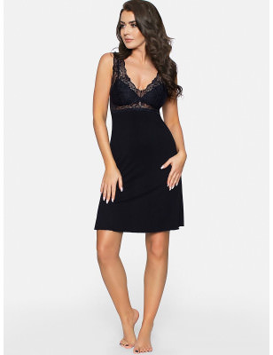 proLarisa Lace Nightgown - Flattering Silhouett e, Delicate Bow Accent_Sexy Shirts, Seductive Gowns