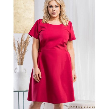 proElegant Trapeze Dress with Buckles_Plus size dresses