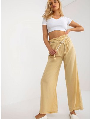 High Waist Wide Leg Pants Summer Tie Belt