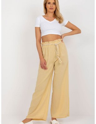 High Waist Wide Leg Pants Summer Tie Belt