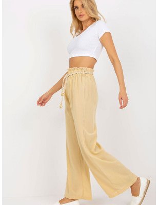 High Waist Wide Leg Pants Summer Tie Belt