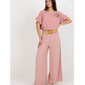 High-Rise Decorative Crease Pants