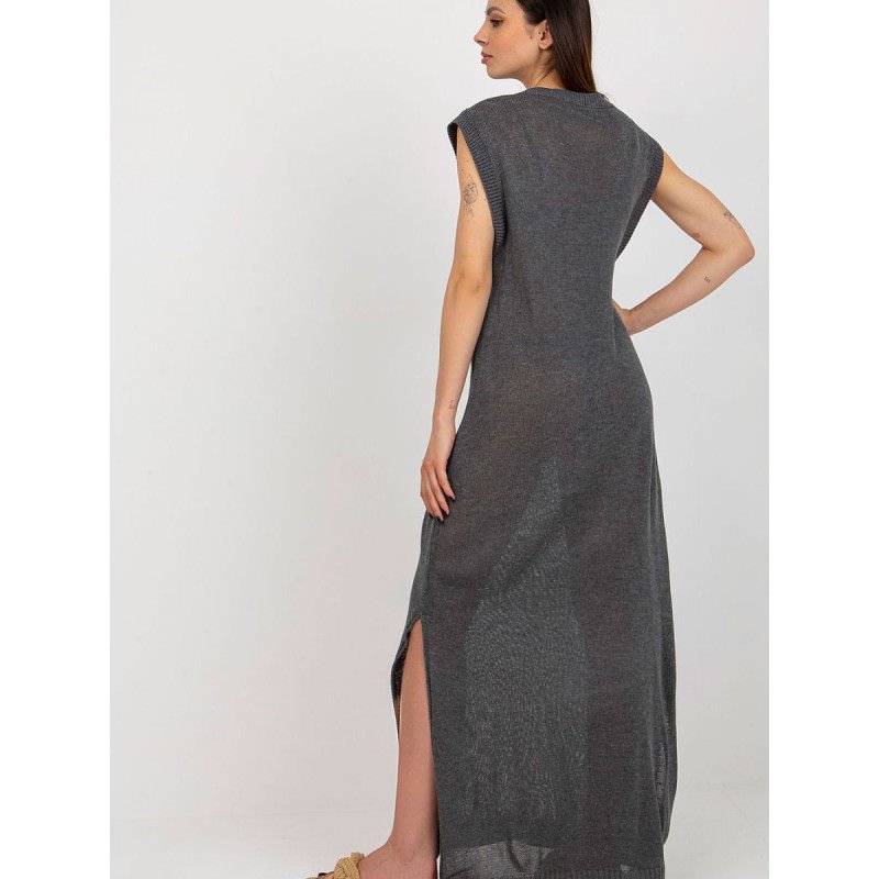 proLong Knit Sleeveless Beach Dress with Decorative Slits_Beach Dresses, Cover-Ups, Pareos