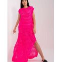 Openwork Long Knit Sleeveless Dress, Beach Maxi Dress with Slits