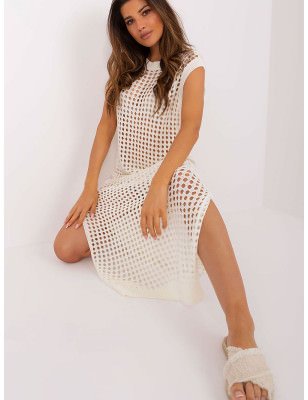 Openwork Knit Sleeveless Dress Summer Beach Cover-up