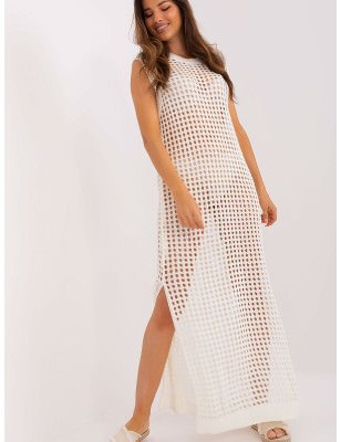 Openwork Knit Sleeveless Dress Summer Beach Cover-up