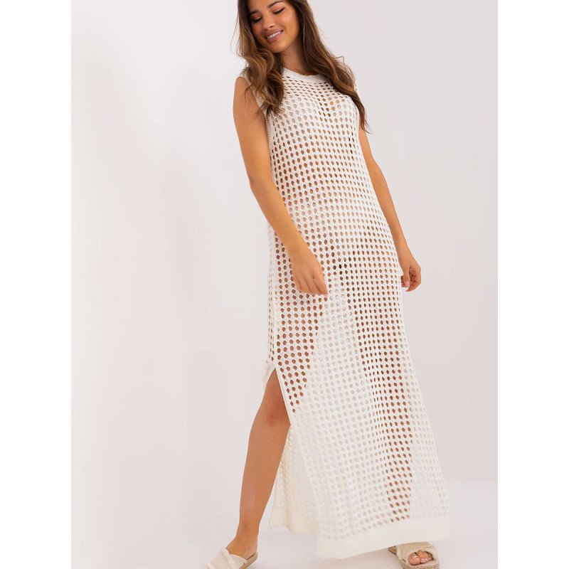 proOpenwork Knit Sleeveless Dress Summer Beach Cover-up_Beach Dresses, Cover-Ups, Pareos