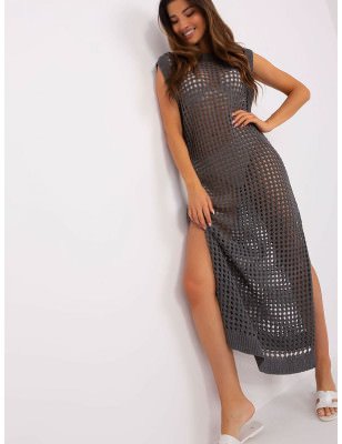 proOpenwork Knit Sleeveless Dress Summer Beach Cover-up_Beach Dresses, Cover-Ups, Pareos