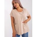 Plus Size Blouse, Flattering Short Sleeve Top with Pockets