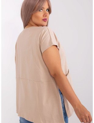 Plus Size Blouse, Flattering Short Sleeve Top with Pockets