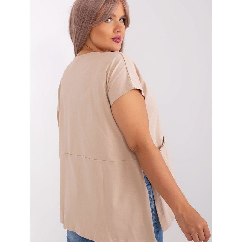 proPlus Size Blouse, Flattering Short Sleeve Top with Pockets_Plus Size Shirts, Blouses, Tunics