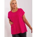 Plus Size Blouse, Flattering Short Sleeve Top with Pockets