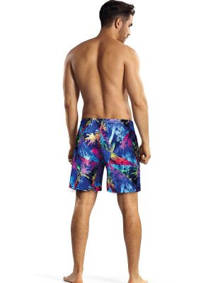 Lined Swim Trunks with Elastic Waist & Pockets