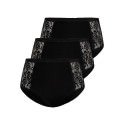 High-Waisted Lace Panties Comfortable Black Lingerie