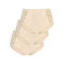 High Waist Panties Set Natural Beige 3 Pack