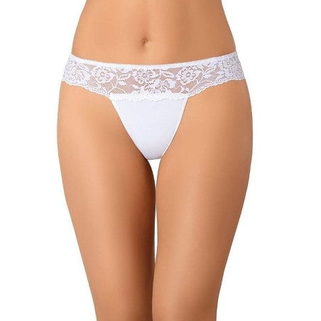 proWhite Lace Thongs, Floral Design, Comfortable Underwear for Women_Thongs, Strings