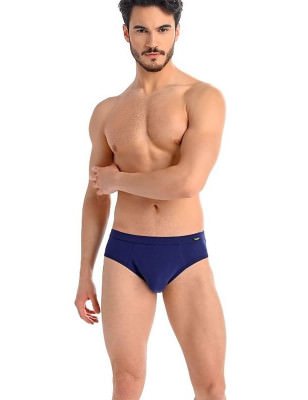 Navy Blue Men's Cotton Briefs - Classic Comfort & Support