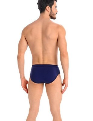 Navy Blue Men's Cotton Briefs - Classic Comfort & Support