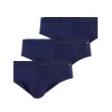 Navy Blue Cotton Mens Briefs - 3 Pack Deal