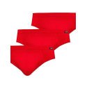 Men's Red Cotton Briefs 3 Pack Soft Breathable Underwear